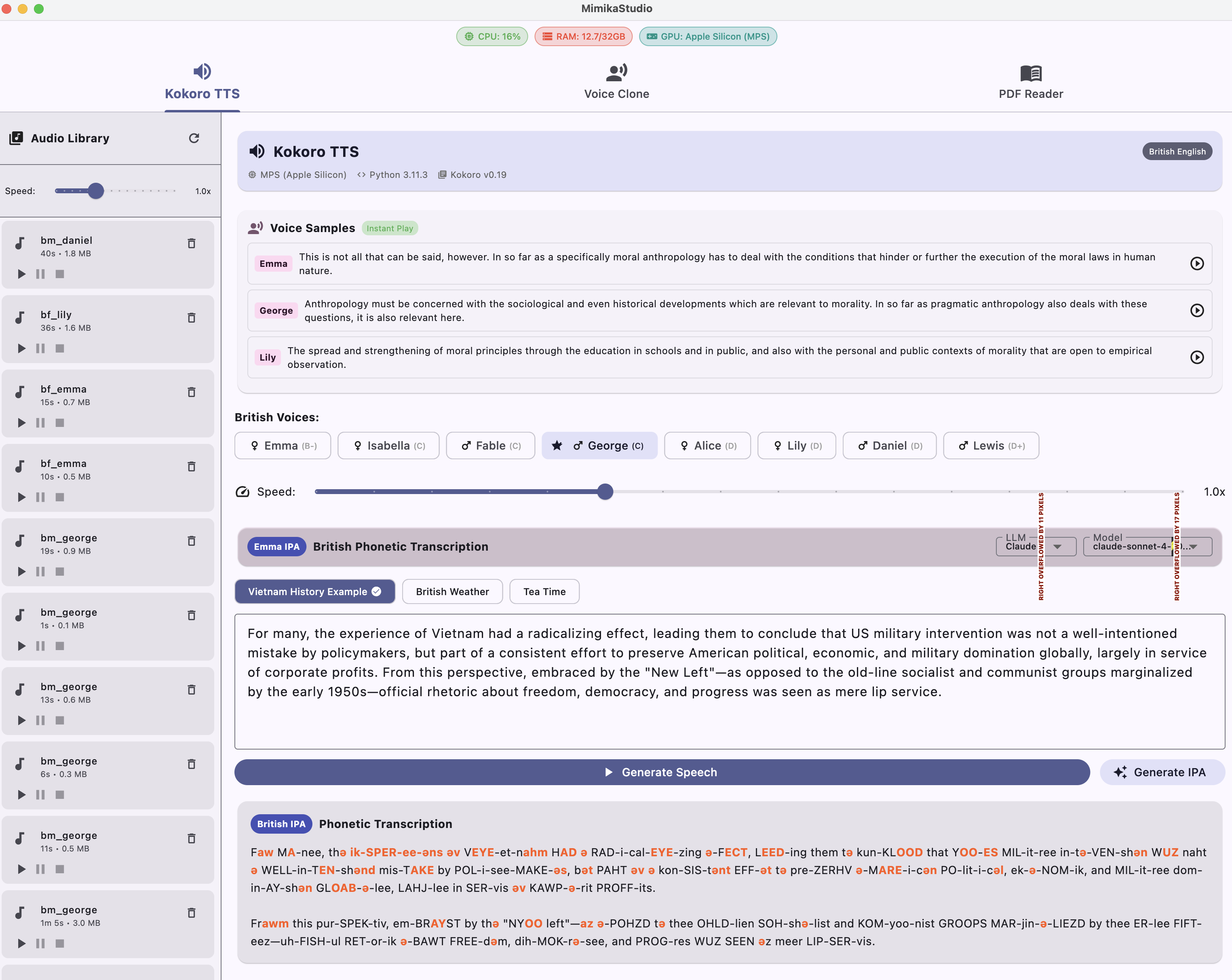 MimikaStudio - Voice Cloning & TTS
