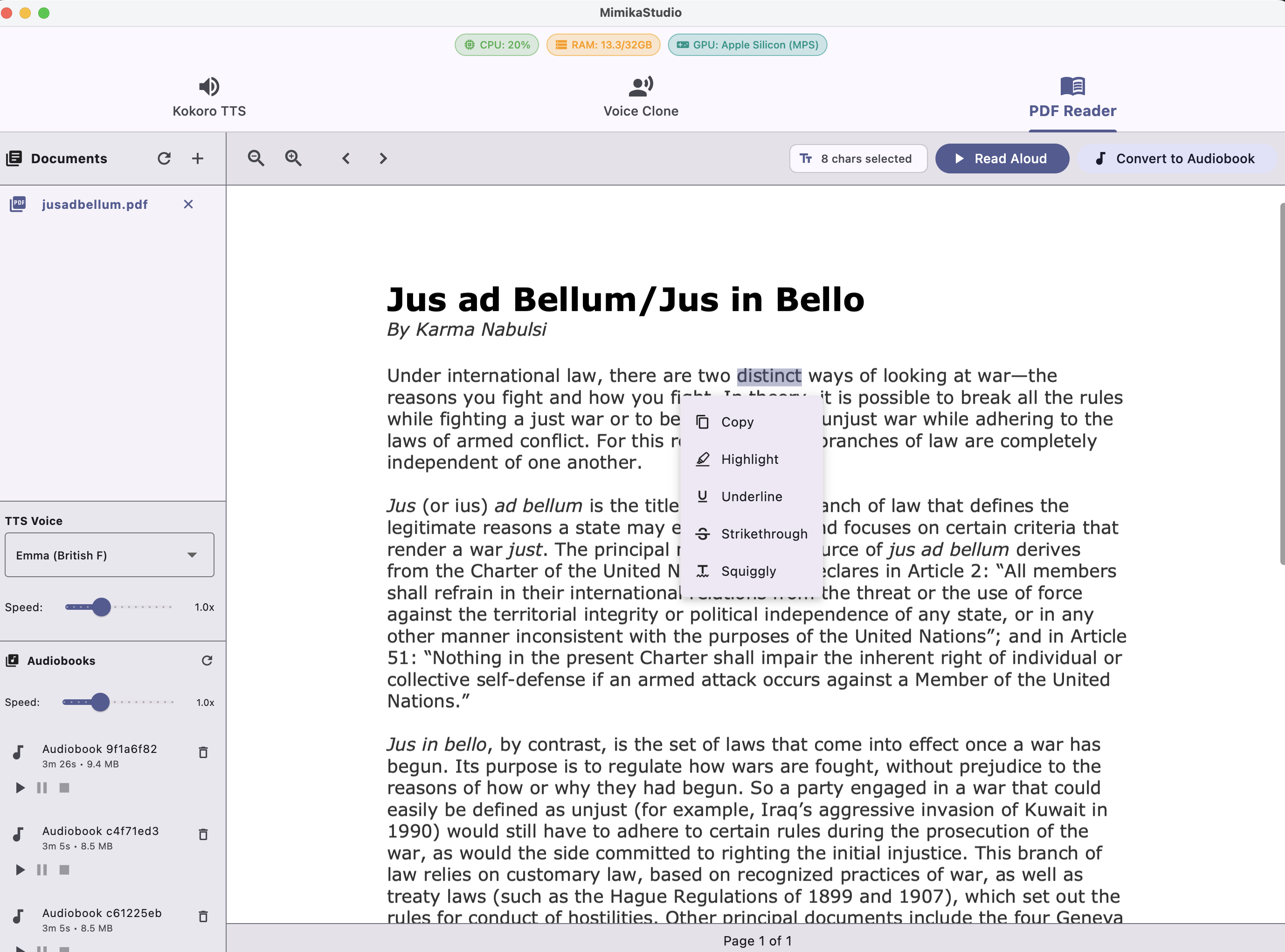 PDF Reader & Audiobook Creator