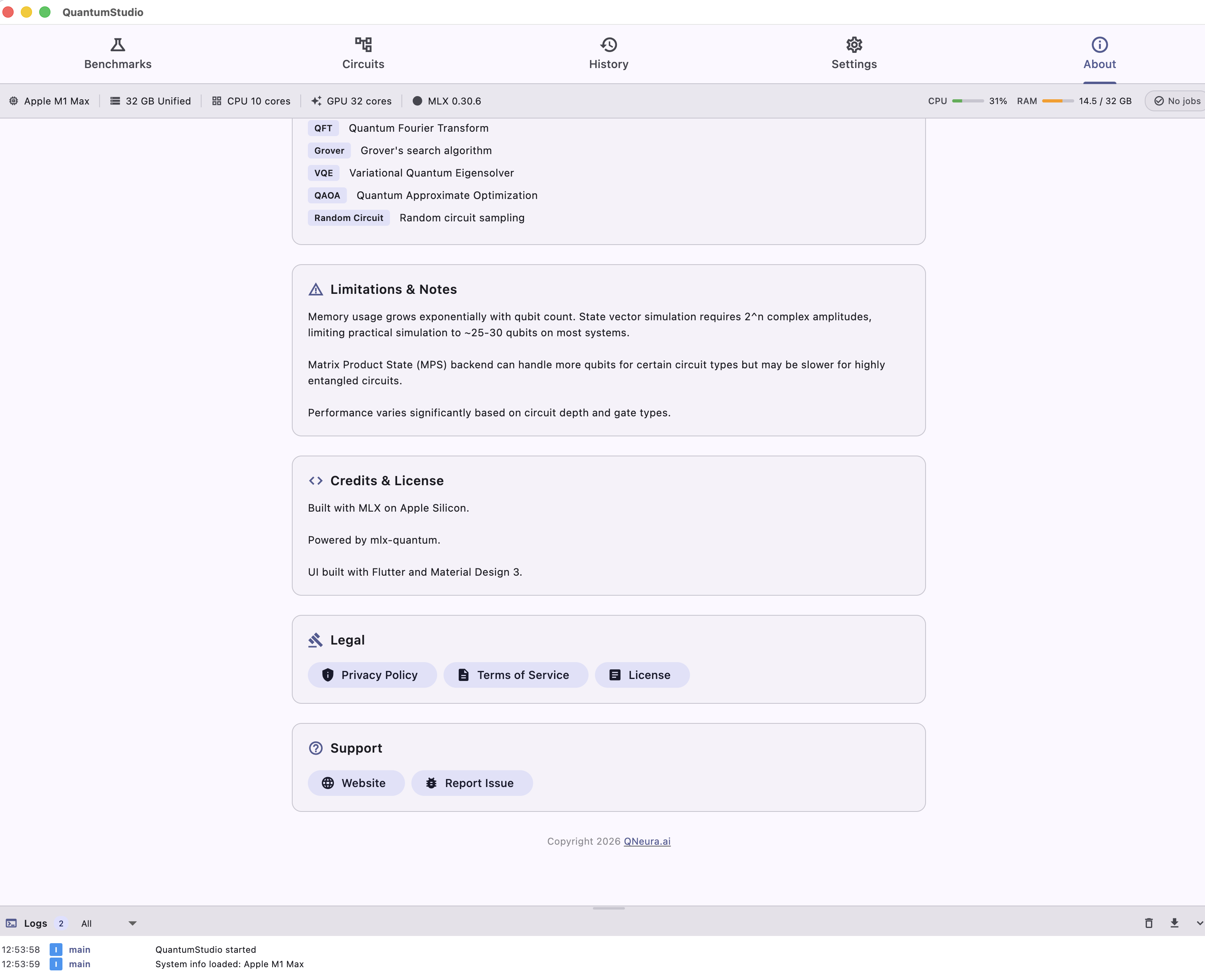 QuantumStudio - About